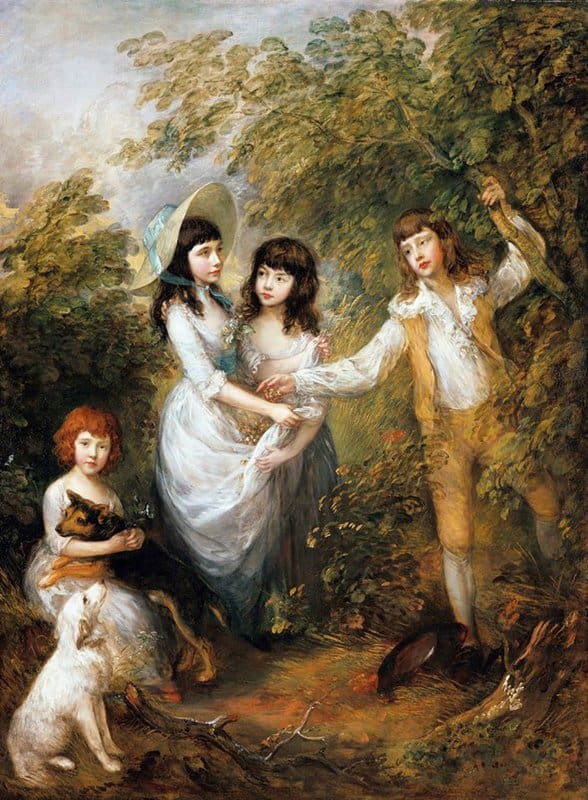 Tableaux sur toile, reproduction de Thomas Gainsborough The Marsham Children 1787