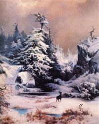 Thomas Moran Winter In The Rockies 1867