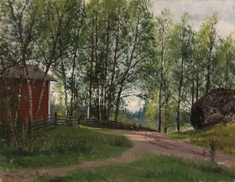 Tableaux sur toile, reproduction de Thorsten Waenerberg Landscape From Espoo 1903