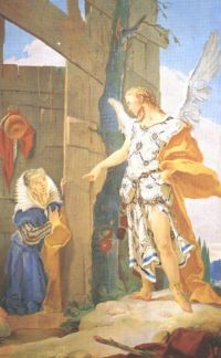 Tiepolo Giovanni Battista Sarah And The Archangel canvas print