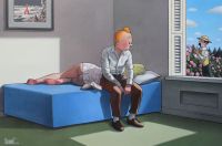 Tintin Hopper Excursion En Philosophie Avec Le Professeur Tournesol canvas print