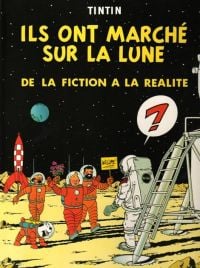 Leinwanddruck von Tintin Ils Ont Marches Sur La Lune