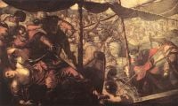 Tintoretto Schlacht zwischen Türken und Christen Leinwanddruck
