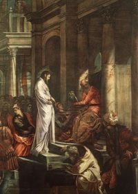 Tintoretto Christus vor Pilatus Leinwanddruck