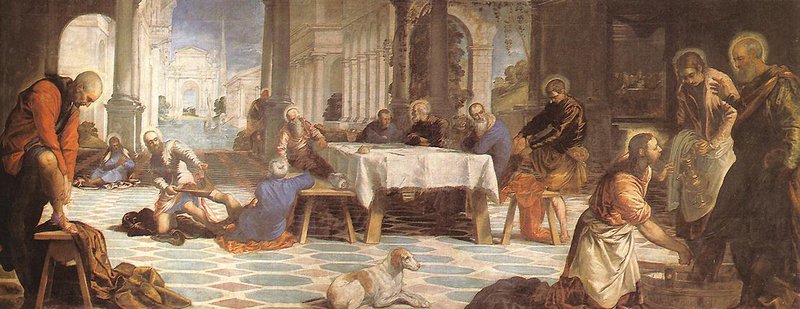 Tintoretto Christ Washing The Feet Of His Disciples canvas print