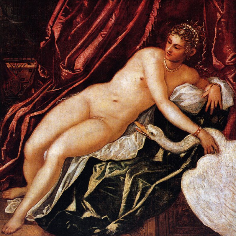 Tintoretto Leda And The Swan canvas print