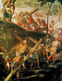 Tintoretto Der Aufstieg zum Kalvarienberg Leinwanddruck