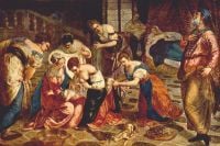 Tintoretto Die Geburt des Hl. Johannes des Täufers Leinwanddruck