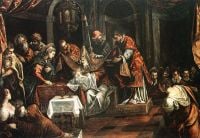 Tintoretto Die Beschneidung Leinwanddruck