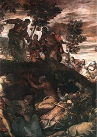 Tintoretto Das Wunder der Brote und Fische Leinwanddruck