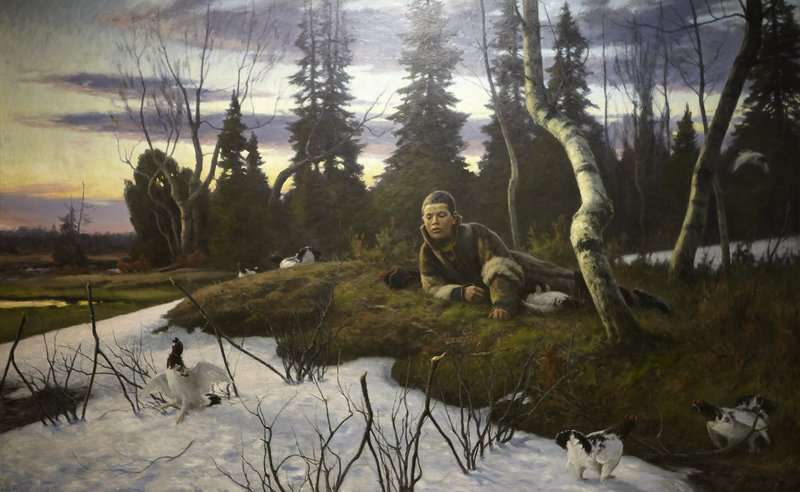Tiren Gerda Riplock   Norrlandskt Varvinterlandskap 1905 1 canvas print