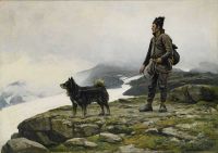 Tiren Gerda Same Med Hund 1890 canvas print
