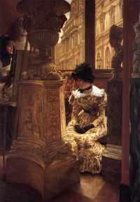 Tissot In The Louvre canvas print