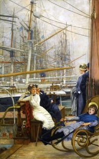 Tissot James A Visit To The Yacht canvas print