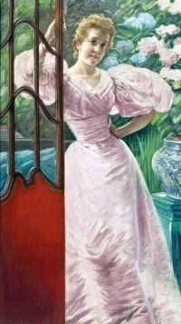 Tissot James Portrait Of A Young Woman In A Conservatory 1895