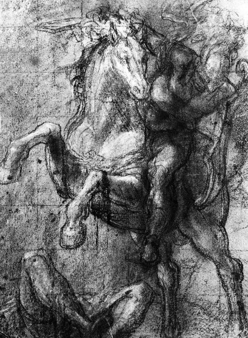 Titian Cavalier Over A Fallen Adversary canvas print