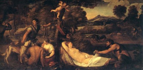 Titian Jupiter And Anthiope Pardo Venus canvas print