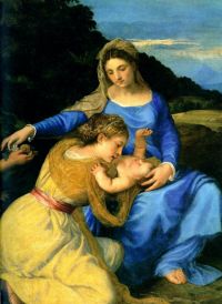 Titian Madonna Detail