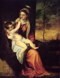 아기 예수를 안고 있는 티치아노 마리아 1561