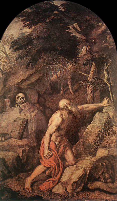 Titian St Jerome canvas print