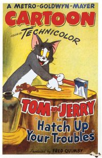 Tom Jerry Hatch Up Your Troubles 1949 영화 포스터 캔버스 프린트