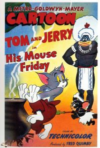 톰 제리 그의 마우스 1951년 금요일 영화 포스터