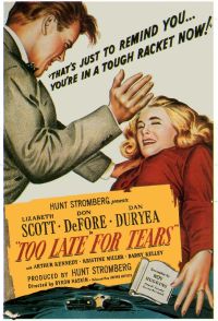 Too Late For Tears 1949 Movie Poster canvas print