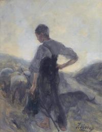 Toorop Jan Shepherd And His Flock Ca. 1884