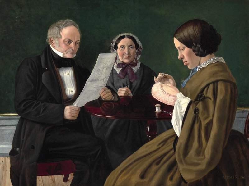 Tornoe Elisabeth Interior From The Artist S Home 1861 canvas print
