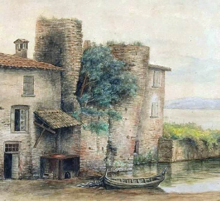 Tornoe Elisabeth Parti Fra Malcesine Ved Gardasoen Ca. 1879 canvas print