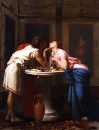 Toulmouche Auguste A Classical Courtship 1853 canvas print