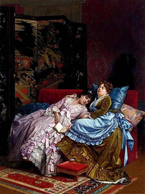Toulmouche Auguste An Afternoon Idyll 1874 canvas print