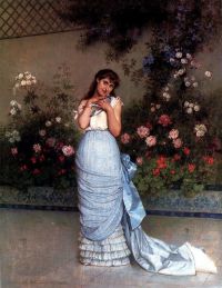 Toulmouche Auguste An Elegant Beauty 1883 canvas print