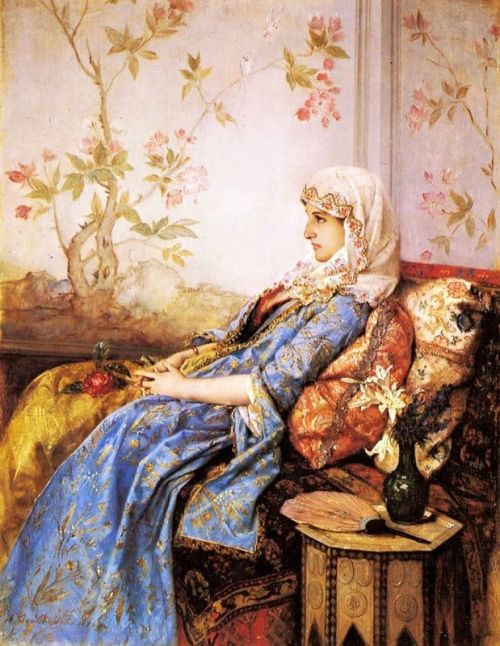 Toulmouche Auguste An Exotic Beauty In An Interior 1883 canvas print