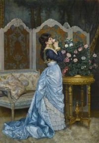 Toulmouche Auguste Day Dreaming 1881 canvas print