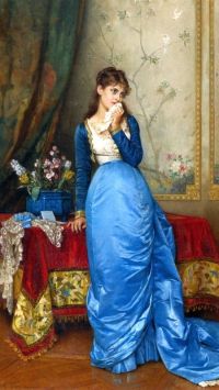 Toulmouche Auguste The Letter Aka The Love Letter 1867 canvas print
