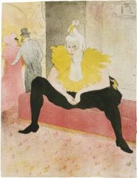 Leinwanddruck Toulouse Lautrec Henri De La Clownesse Assise