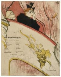 Toulouse Lautrec Leinwanddruck Henri De La Loge Au Mascaron Dore