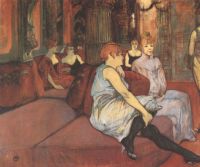 Leinwanddruck Toulouse Lautrec Henri De Interior in der Rue des Moulins
