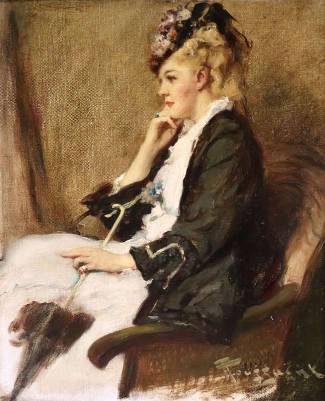 Toussaint Fernand Portrait Of An Elegant Lady Ca. 1910 canvas print