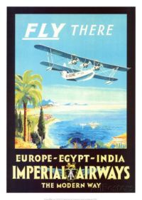 ملصق السفر للخطوط الجوية الإمبراطورية الأفريقية