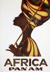 Reiseplakat Afrika Pan Am Leinwanddruck