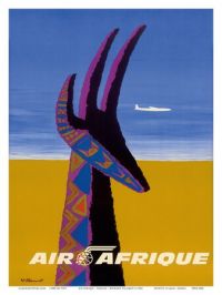 Travel Poster Air Afrique canvas print