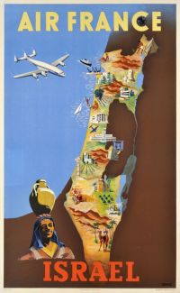 Travel Poster Air France Israel