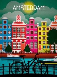 Reiseplakat Amsterdam Leinwanddruck