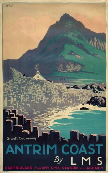 Travel Poster Antrim Coast canvas print