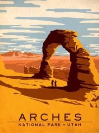 Travel Poster Arches National Park Utah