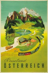 Travel Poster Austria Osterreich canvas print