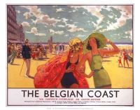 Reiseplakat Belgische Küste Leinwanddruck