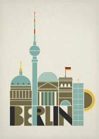 Travel Poster Berlin canvas print